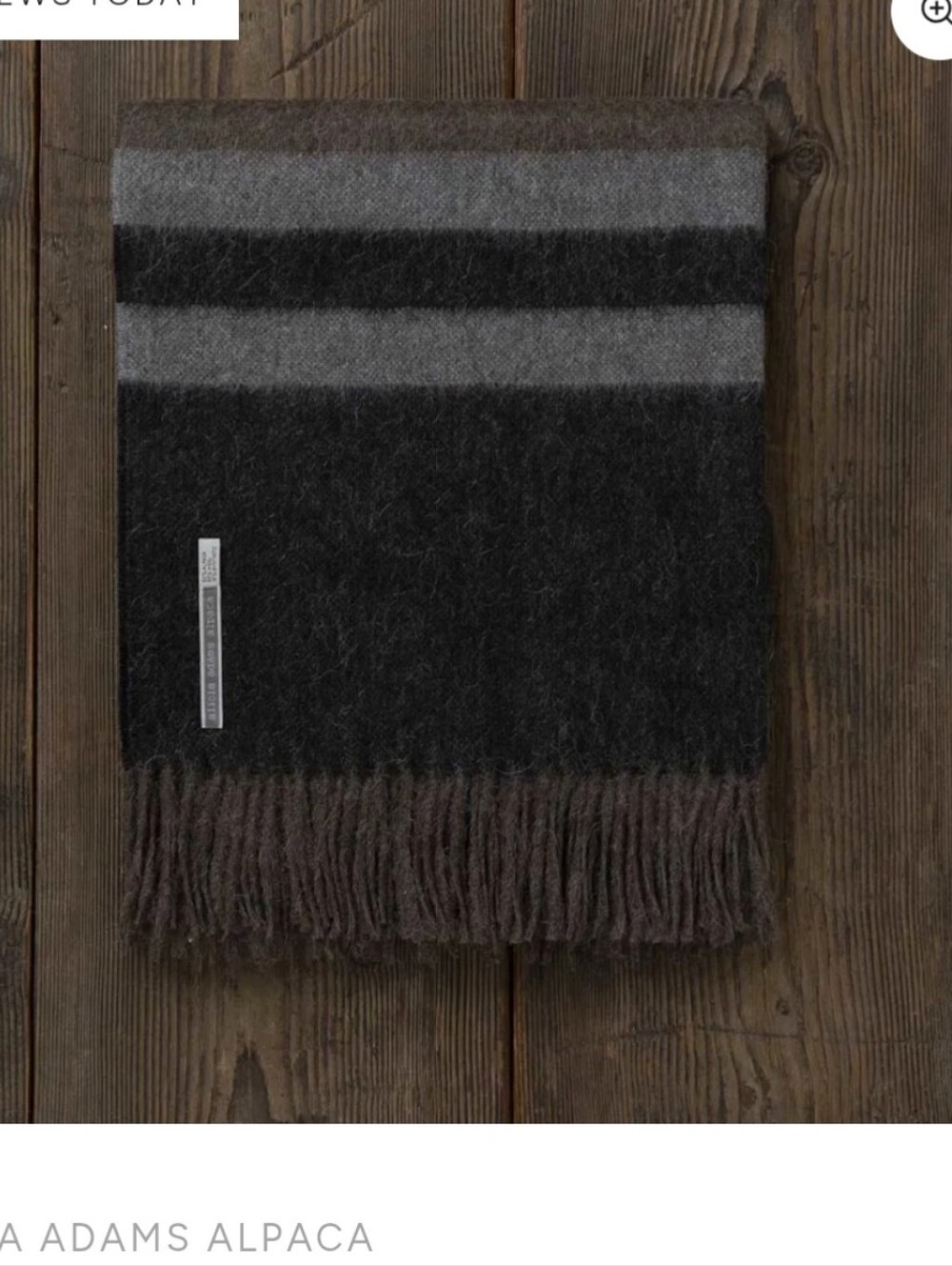 Alicia Adams alpaca wool Canyon throw NEW - Picture 5 of 6